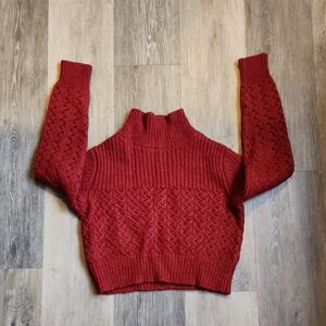Rebecca Taylor Deep Red Cowl Neck Sweater